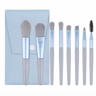 8-Pack Mini Makeup Brush Set Travel Foundation Powder Eyeshadow Brushes Kit