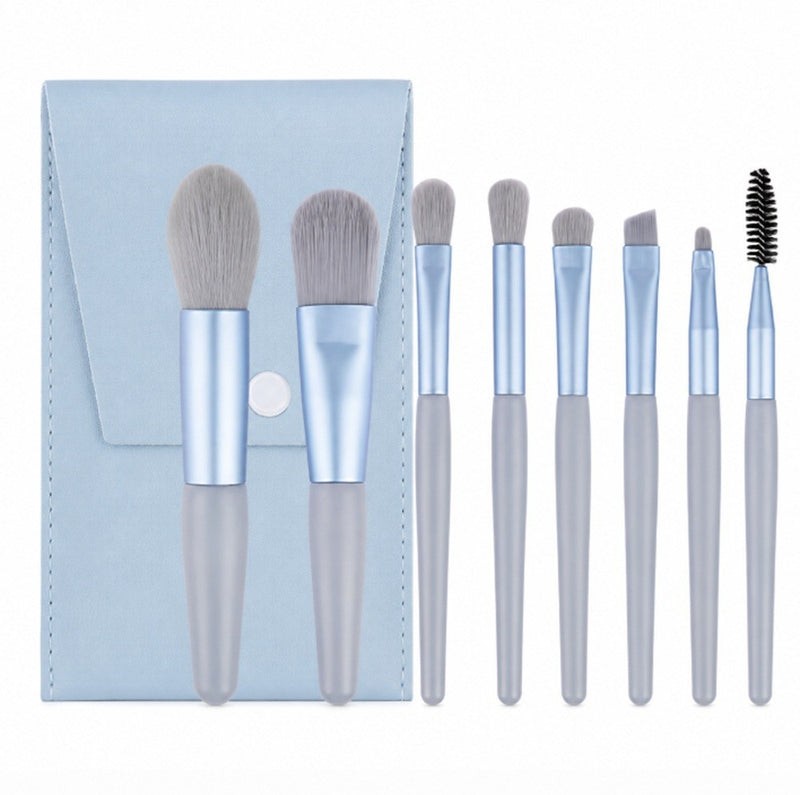 8-Pack Mini Makeup Brush Set Travel Foundation Powder Eyeshadow Brushes Kit