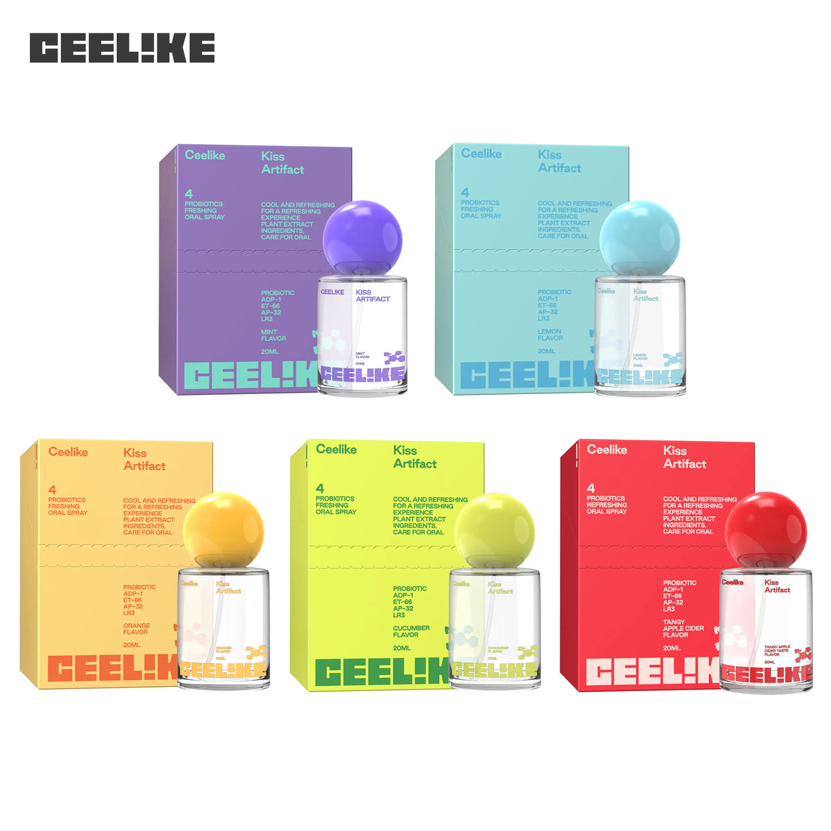 CEELIKE Oral Spray Bottle (20Ml) - Sugar-Free Liquid Oral Care for Adults, Portable Selfcare for Daily Minty Fresh Breath, Long-Lasting Effect, Important: Avoid Spraying into the Eyes #Backtoschool
