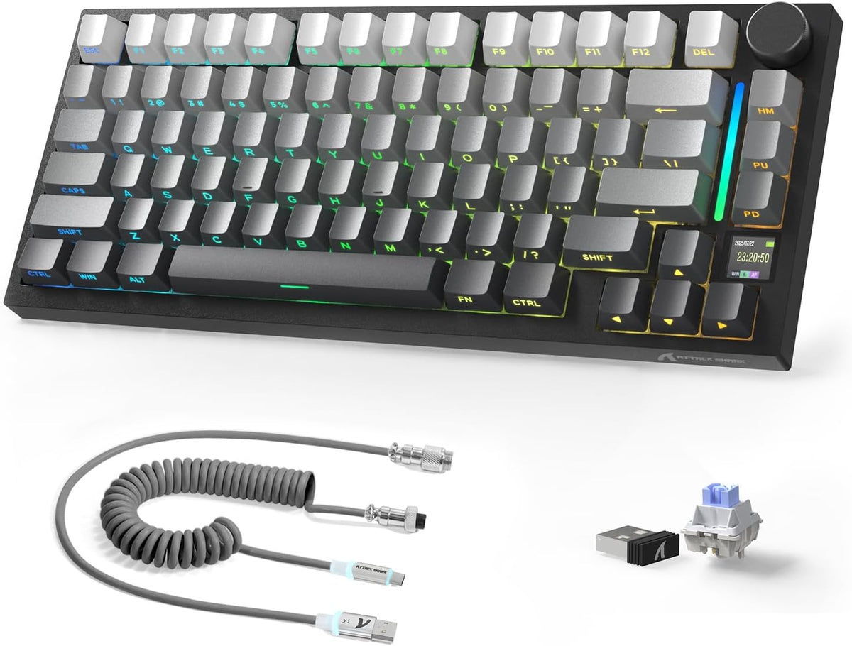 ATTACK SHARK X820Ultra 75% Gasket Wireless Mechanical Gaming Keyboard RGB