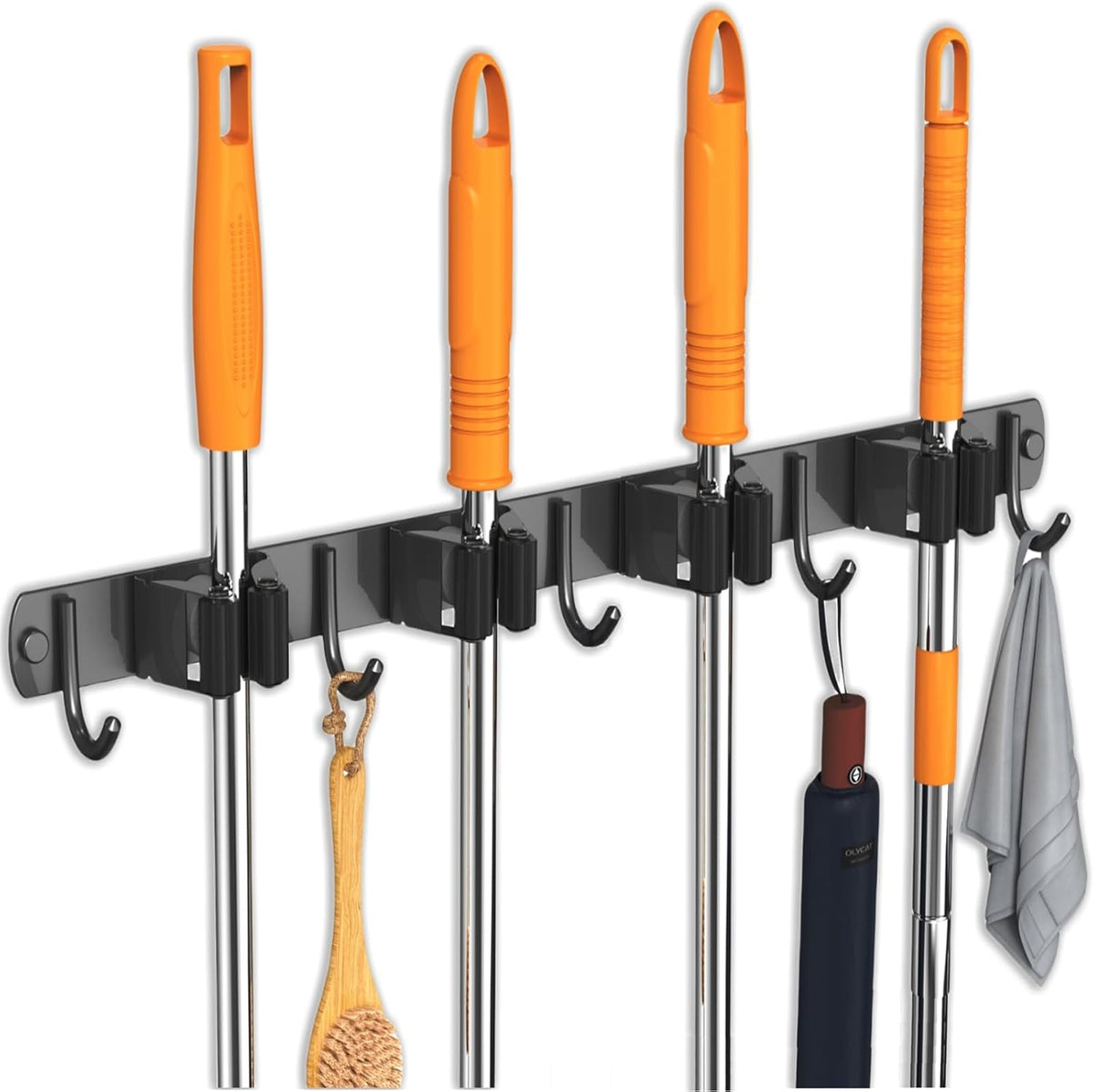 Mop and Broom Holder Wall Mount for Kitchen Laundry Room Decor