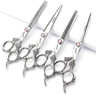 Hair Cutting Scissors Hairdressing Scissors Thinning Scissor Professional Barber Salon Home Shear for Men Women (7-Inch 4Pc)